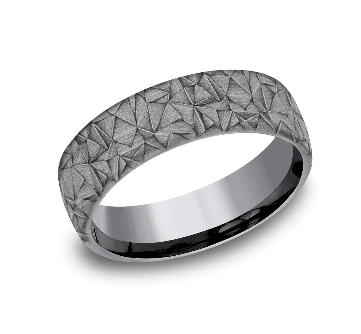 THE KALEIDOSCOPE 6.5mm Tantalum Grey Benchmark men's wedding band