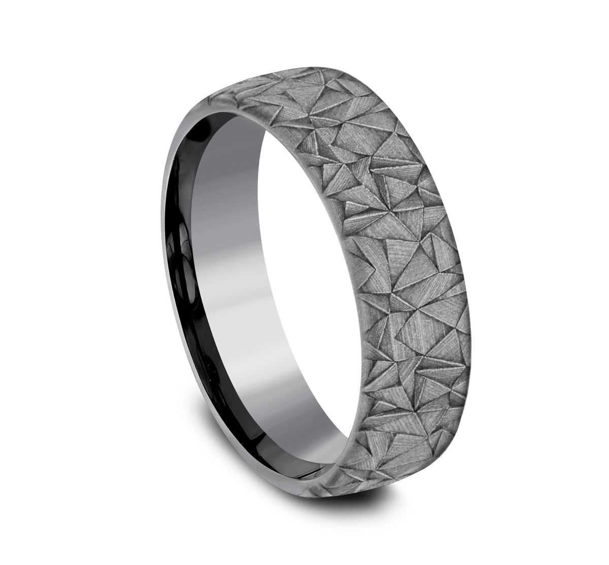 THE KALEIDOSCOPE 6.5mm Tantalum Grey Benchmark men's wedding band