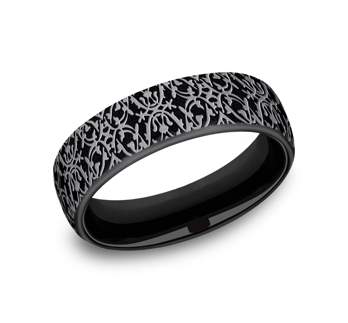 THE SULTAN 6.5mm Grey/Black Titanium Benchmark men's wedding band