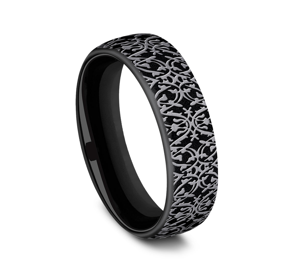 THE SULTAN 6.5mm Grey/Black Titanium Benchmark men's wedding band