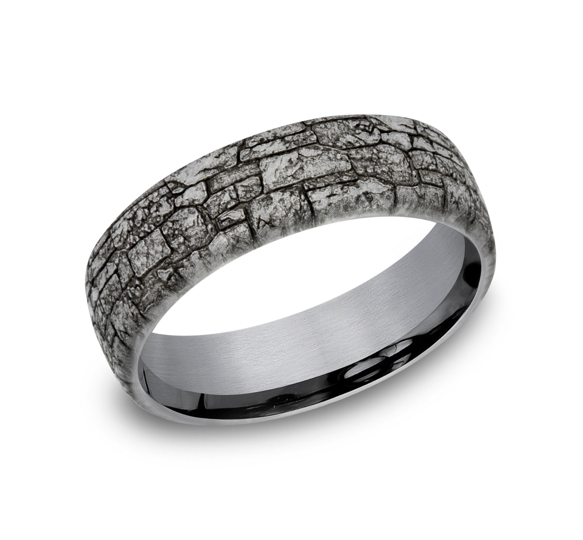 THE TROY 6.5mm Tantalum Grey Benchmark men's wedding band
