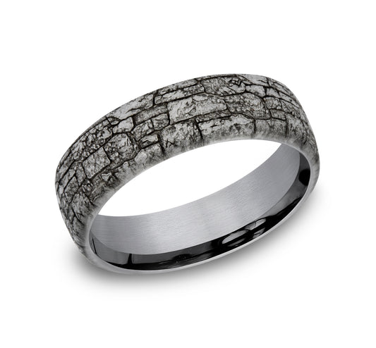 THE TROY 6.5mm Tantalum Grey Benchmark men's wedding band