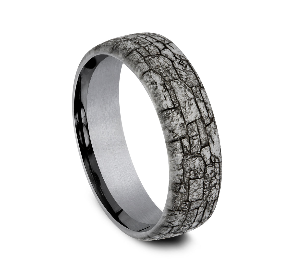 THE TROY 6.5mm Tantalum Grey Benchmark men's wedding band