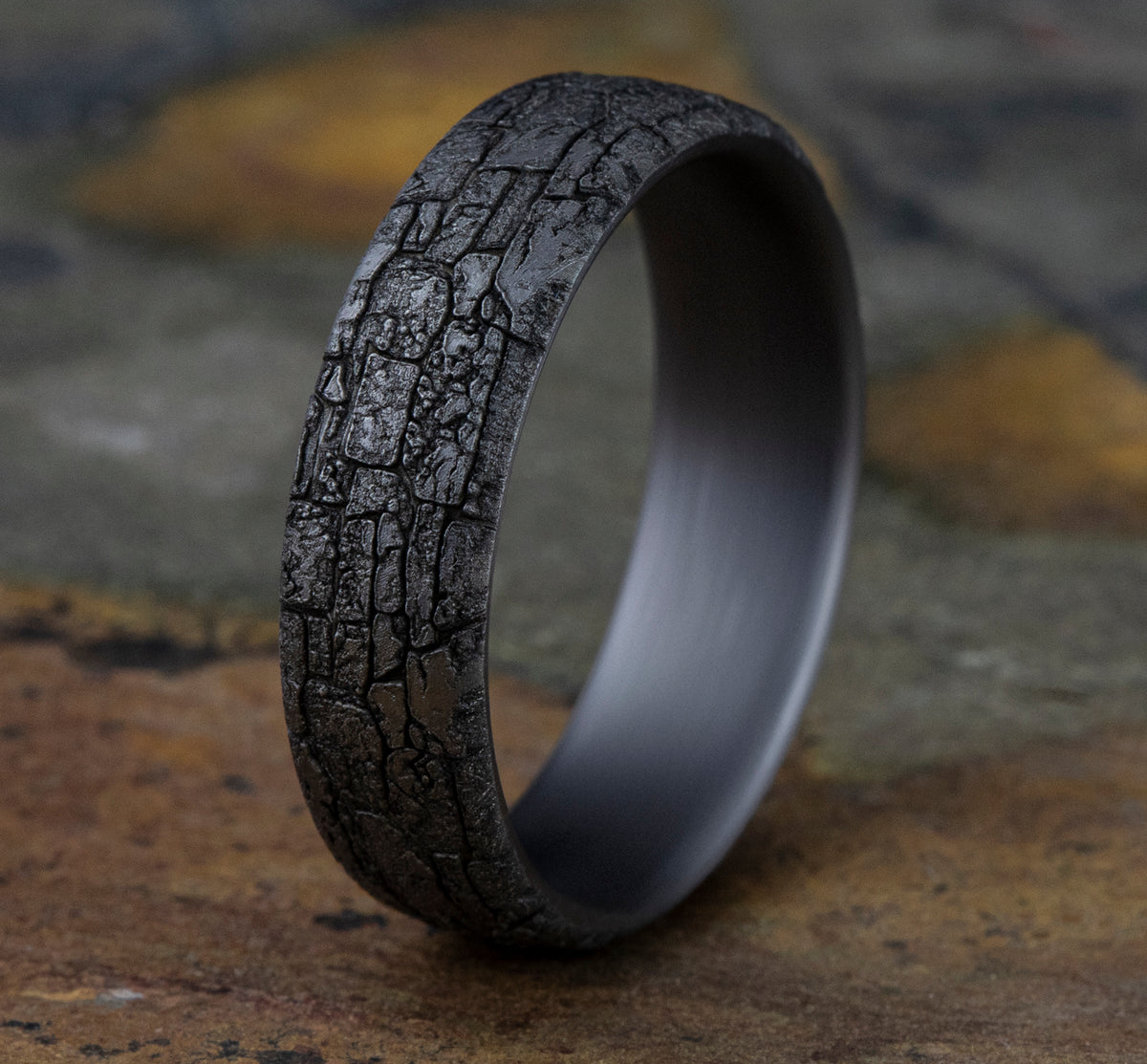 THE TROY 6.5mm Tantalum Grey Benchmark men's wedding band