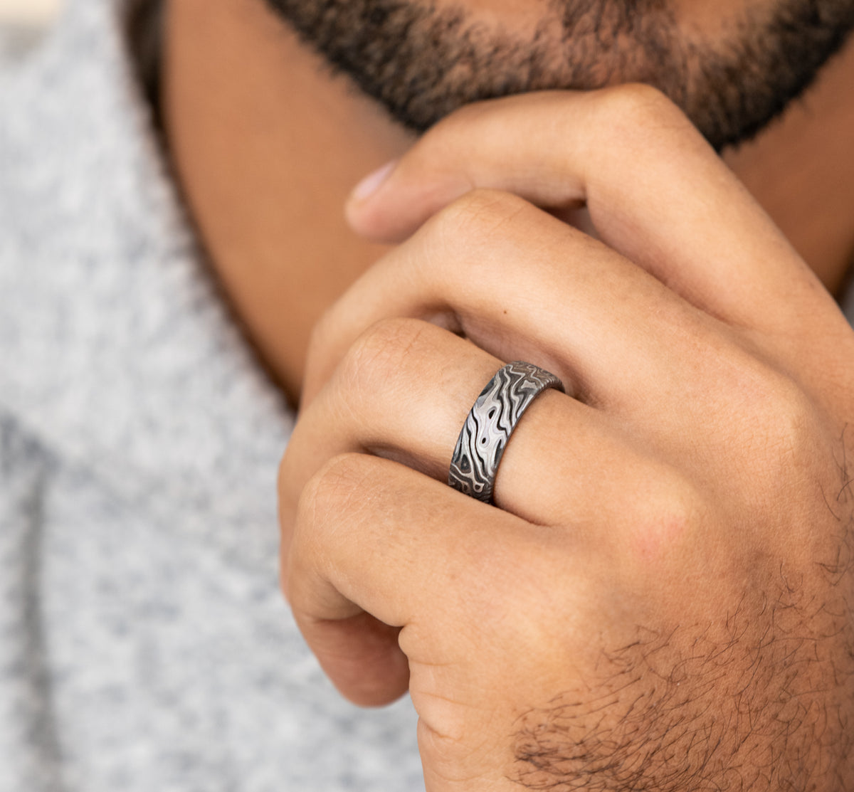 THE SWITCH 7.5mm Tantalum Grey Benchmark men's wedding band