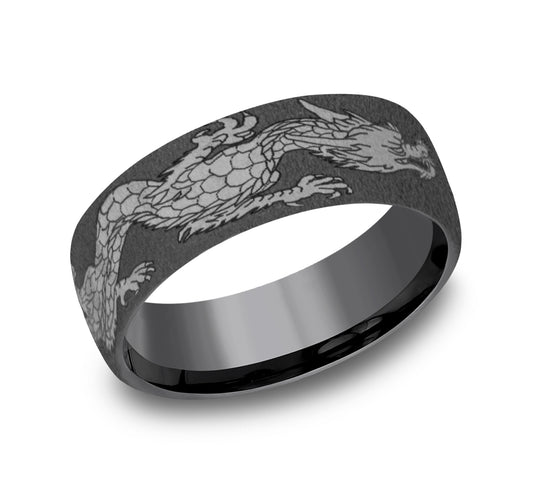 THE PROTECTOR 7.5mm Tantalum Dark Benchmark men's wedding band