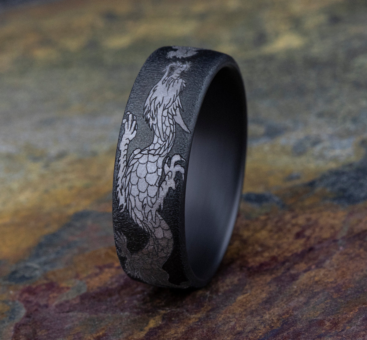 THE PROTECTOR 7.5mm Tantalum Dark Benchmark men's wedding band