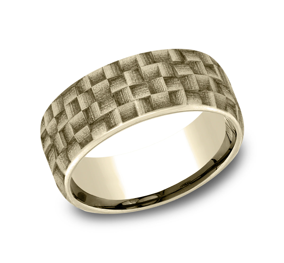 THE WEAVER 9mm 14K Yellow Benchmark men's wedding band