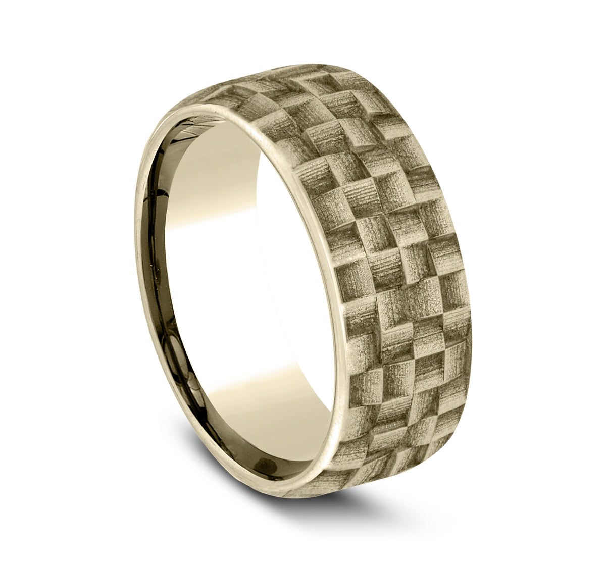 THE WEAVER 9mm 14K Yellow Benchmark men's wedding band