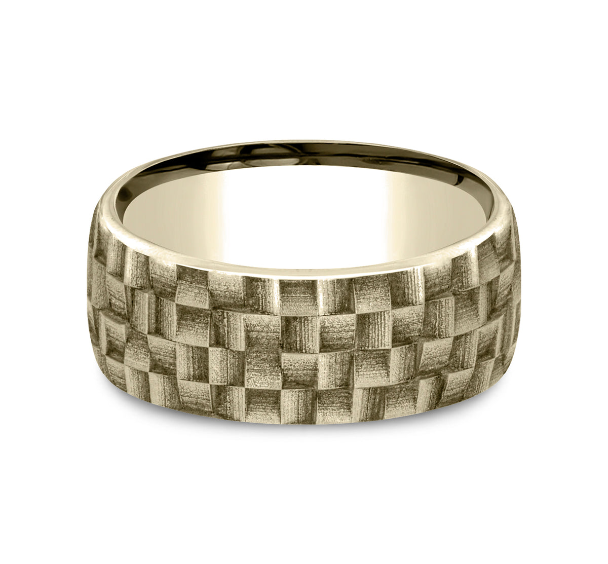 THE WEAVER 9mm 14K Yellow Benchmark men's wedding band