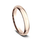 High Dome Comfort Fit 3mm 14K Rose Benchmark men's wedding band