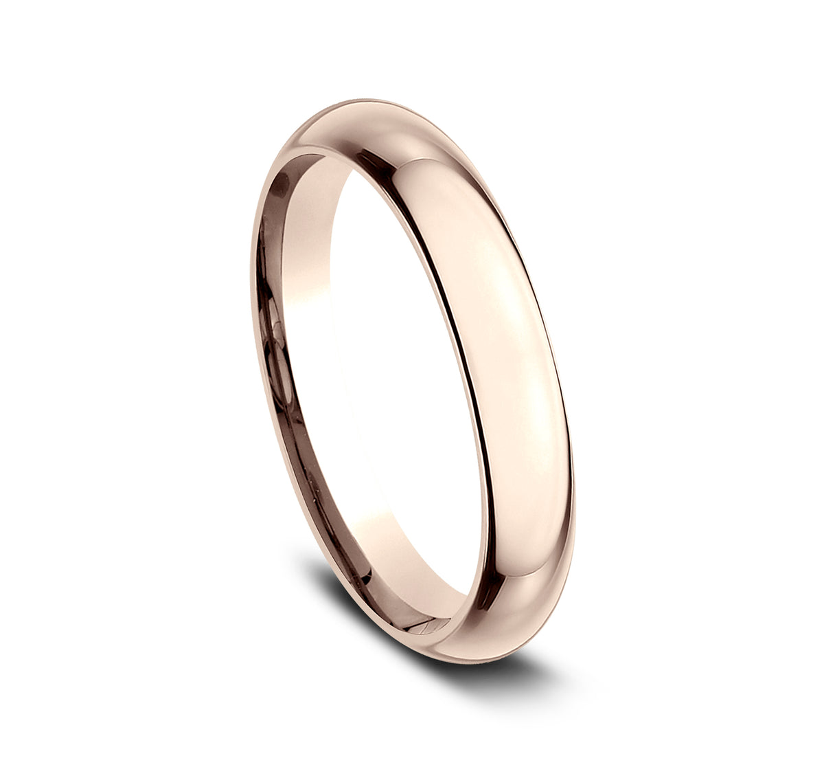 High Dome Comfort Fit 3mm 14K Rose Benchmark men's wedding band