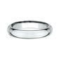 High Dome Comfort Fit 3mm 14K White Benchmark men's wedding band