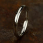 High Dome Comfort Fit 3mm 14K White Benchmark men's wedding band