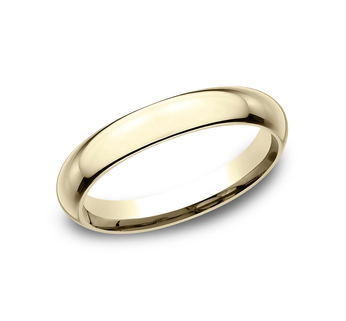 High Dome Comfort Fit 3mm 14K Yellow Benchmark men's wedding band