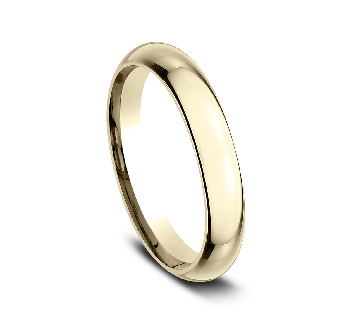 High Dome Comfort Fit 3mm 14K Yellow Benchmark men's wedding band