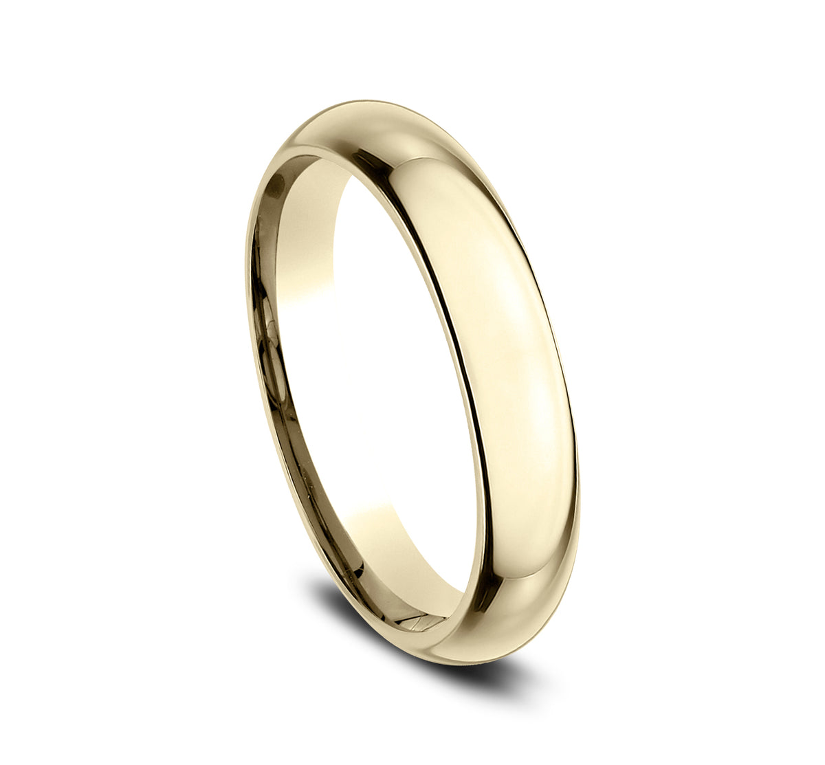High Dome Comfort Fit 4mm 14K Yellow Benchmark men's wedding band
