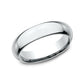High Dome Comfort Fit 5mm 14K White Benchmark men's wedding band