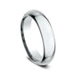 High Dome Comfort Fit 5mm 14K White Benchmark men's wedding band