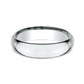 High Dome Comfort Fit 5mm 14K White Benchmark men's wedding band