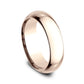 High Dome Comfort Fit 6mm 14K Rose Benchmark men's wedding band