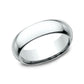 High Dome Comfort Fit 6mm 14K White Benchmark men's wedding band
