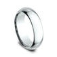 High Dome Comfort Fit 6mm 14K White Benchmark men's wedding band