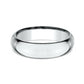 High Dome Comfort Fit 6mm 14K White Benchmark men's wedding band