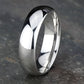High Dome Comfort Fit 6mm 14K White Benchmark men's wedding band