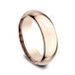 High Dome Comfort Fit 7mm 14K Rose Benchmark men's wedding band