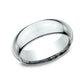 High Dome Comfort Fit 7mm 14K White Benchmark men's wedding band