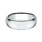 High Dome Comfort Fit 7mm 14K White Benchmark men's wedding band
