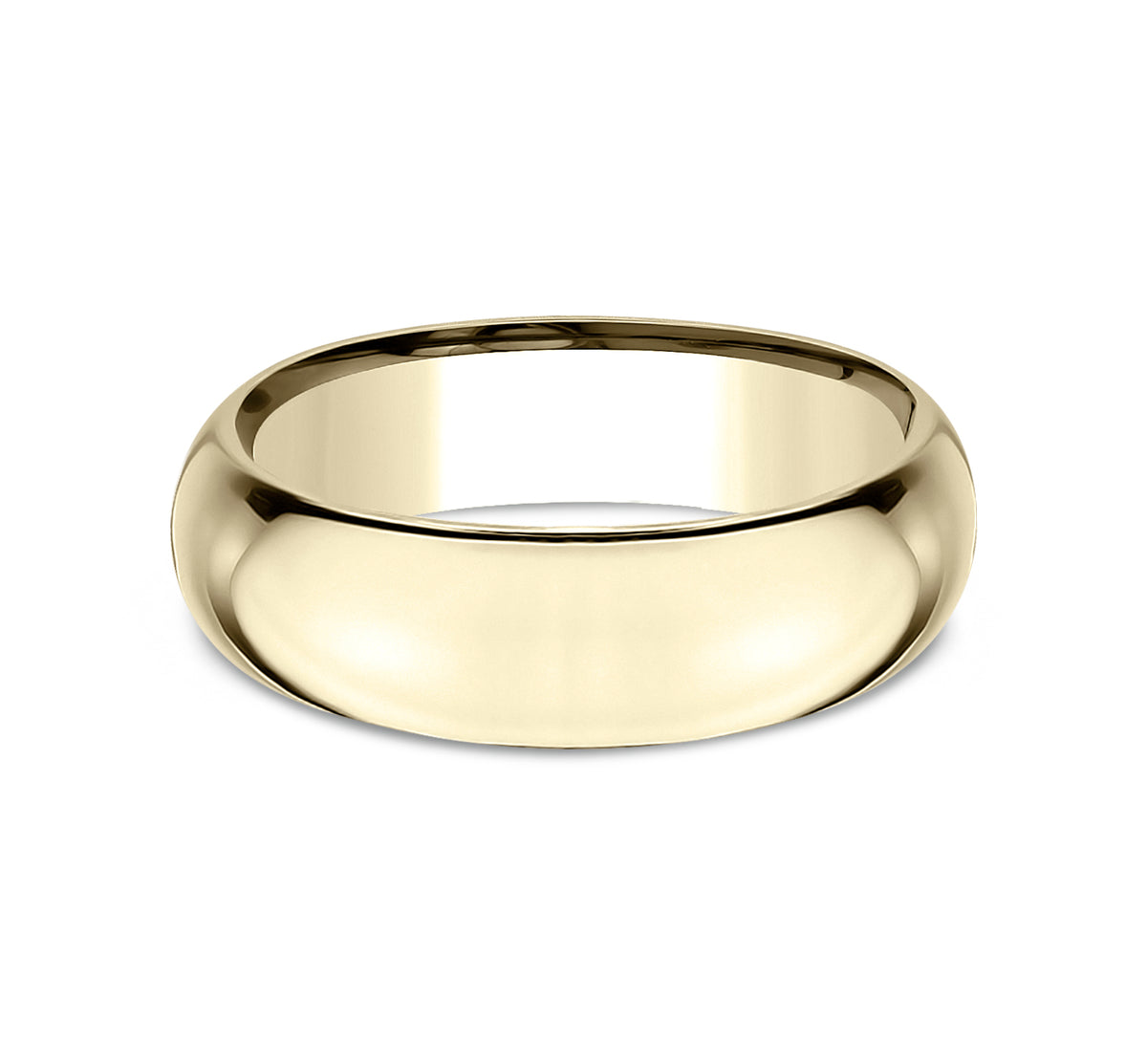 High Dome Comfort Fit 7mm 14K Yellow Benchmark men's wedding band