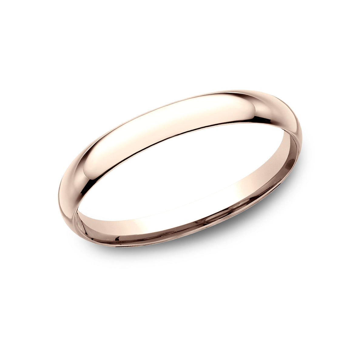 Regular Dome Comfort Fit 2mm 14K Rose Benchmark men's wedding band