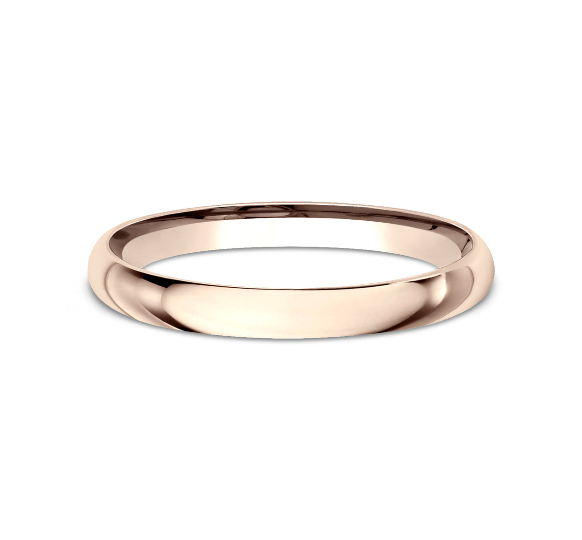Regular Dome Comfort Fit 2mm 14K Rose Benchmark men's wedding band