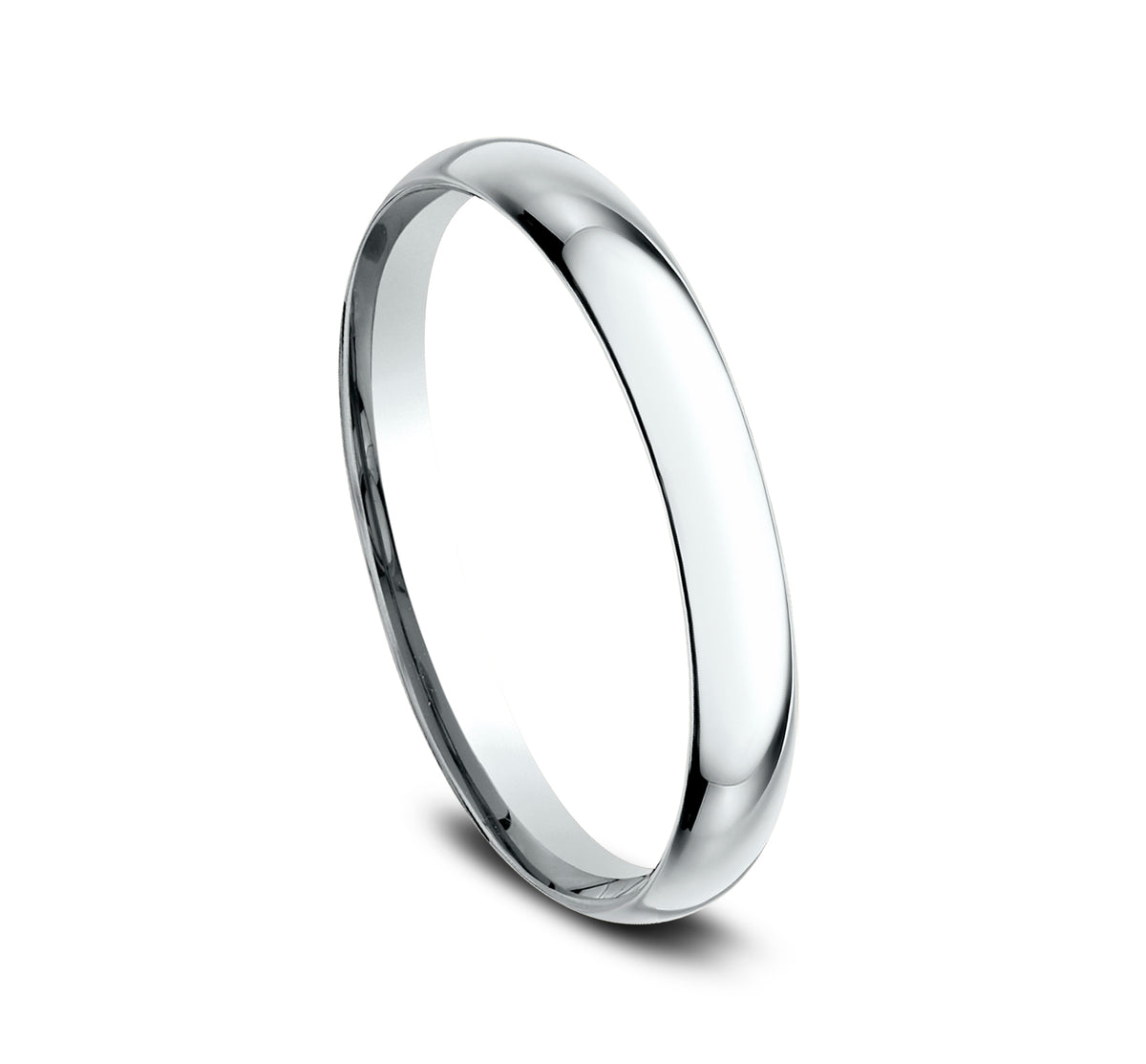 Regular Dome Comfort Fit 2mm 14K White Benchmark men's wedding band