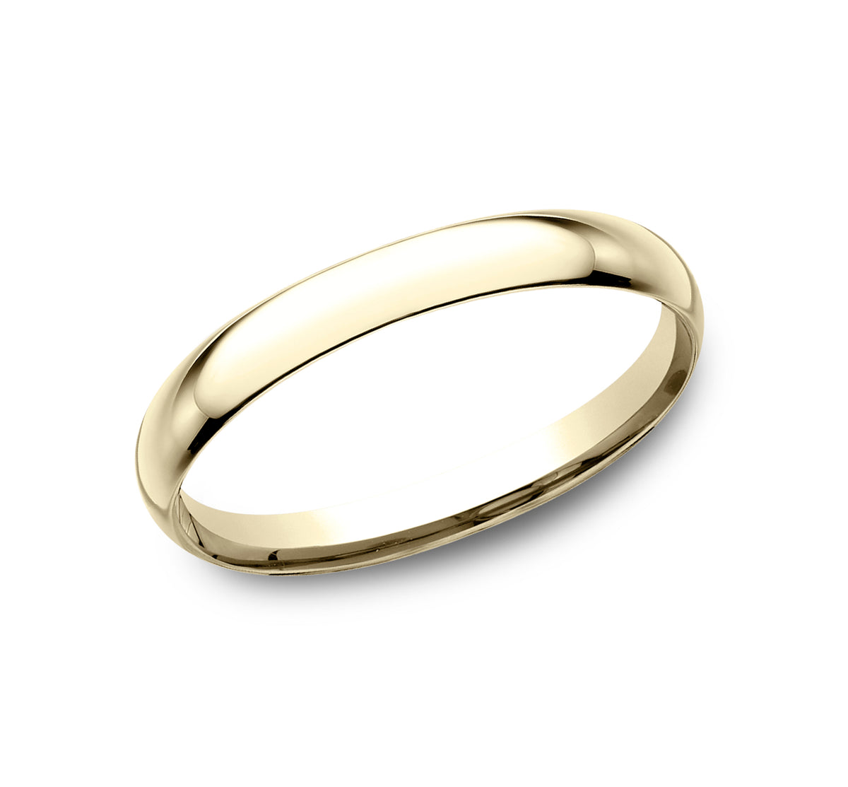 Regular Dome Comfort Fit 2mm 14K Yellow Benchmark men's wedding band