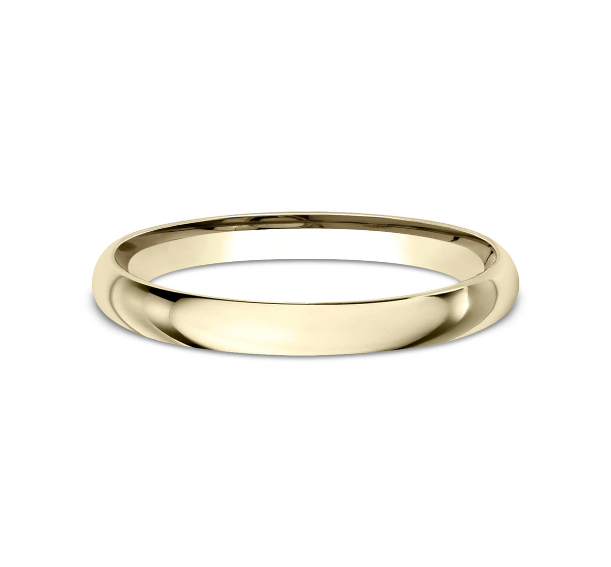 Regular Dome Comfort Fit 2mm 14K Yellow Benchmark men's wedding band