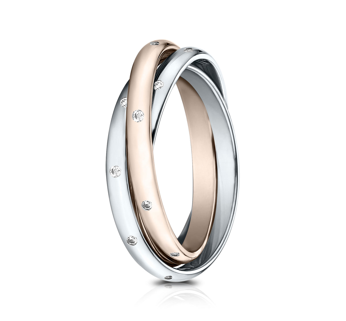 THE CROWN 2mm 14K White/Rose Benchmark men's wedding band