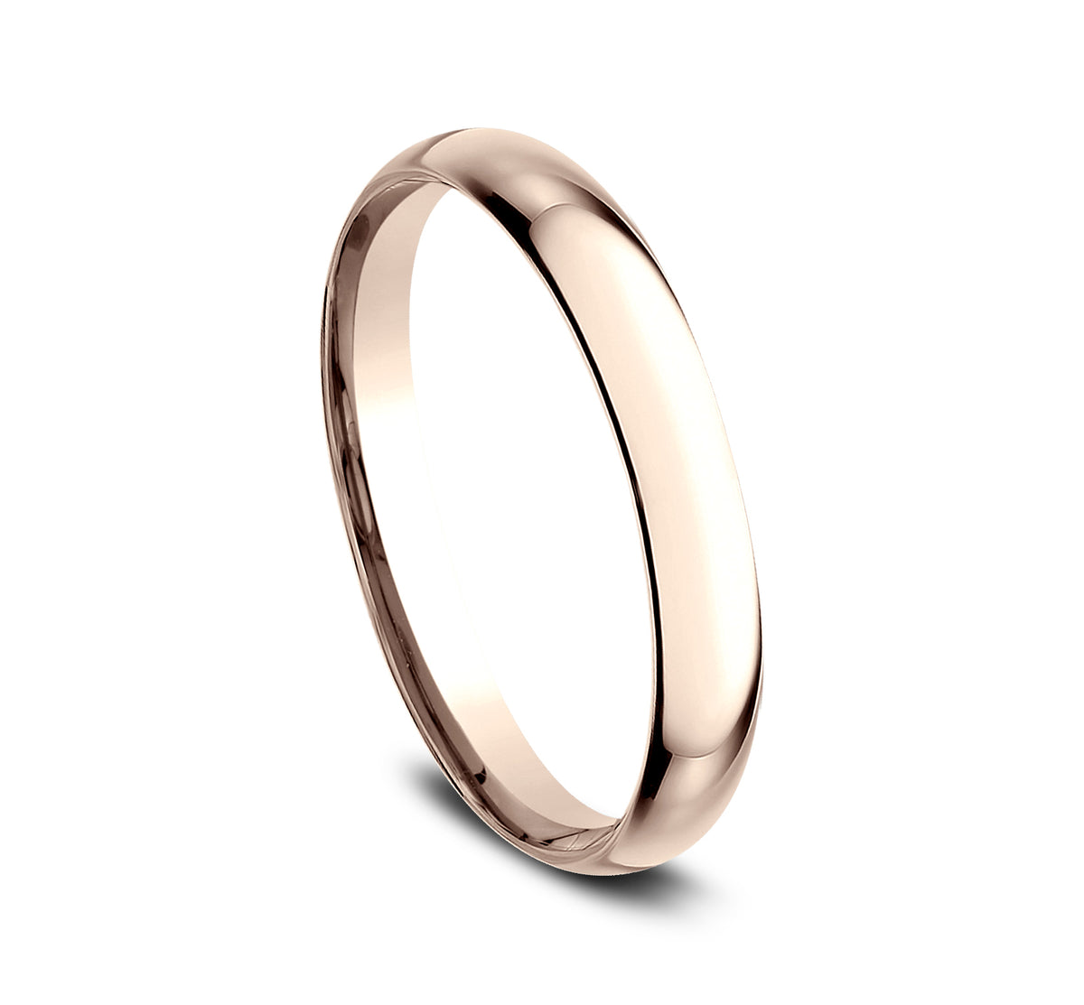 Regular Dome Comfort Fit 2.5mm 14K Rose Benchmark men's wedding band