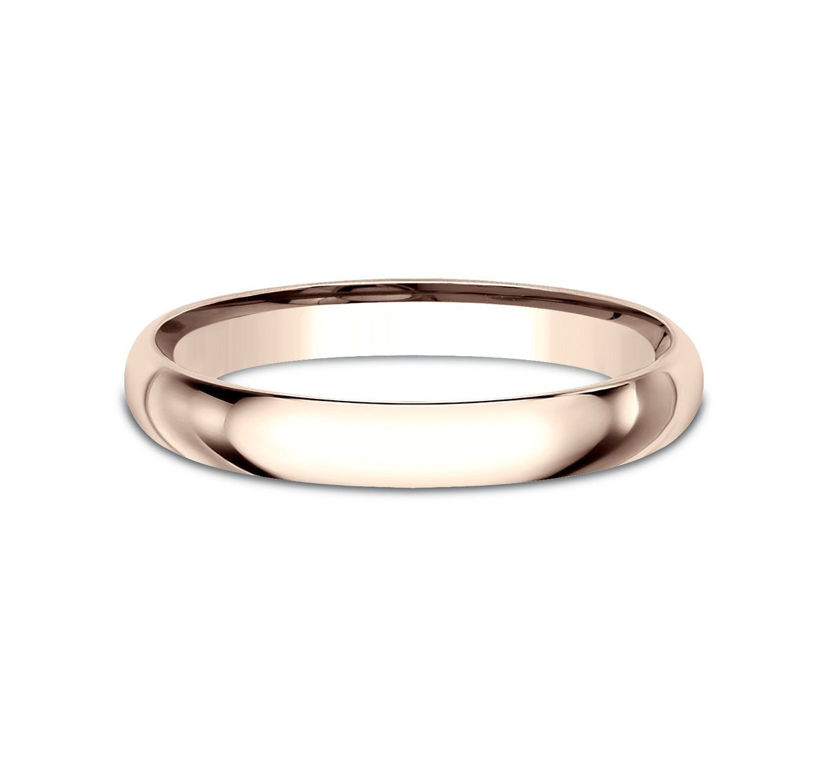 Regular Dome Comfort Fit 2.5mm 14K Rose Benchmark men's wedding band