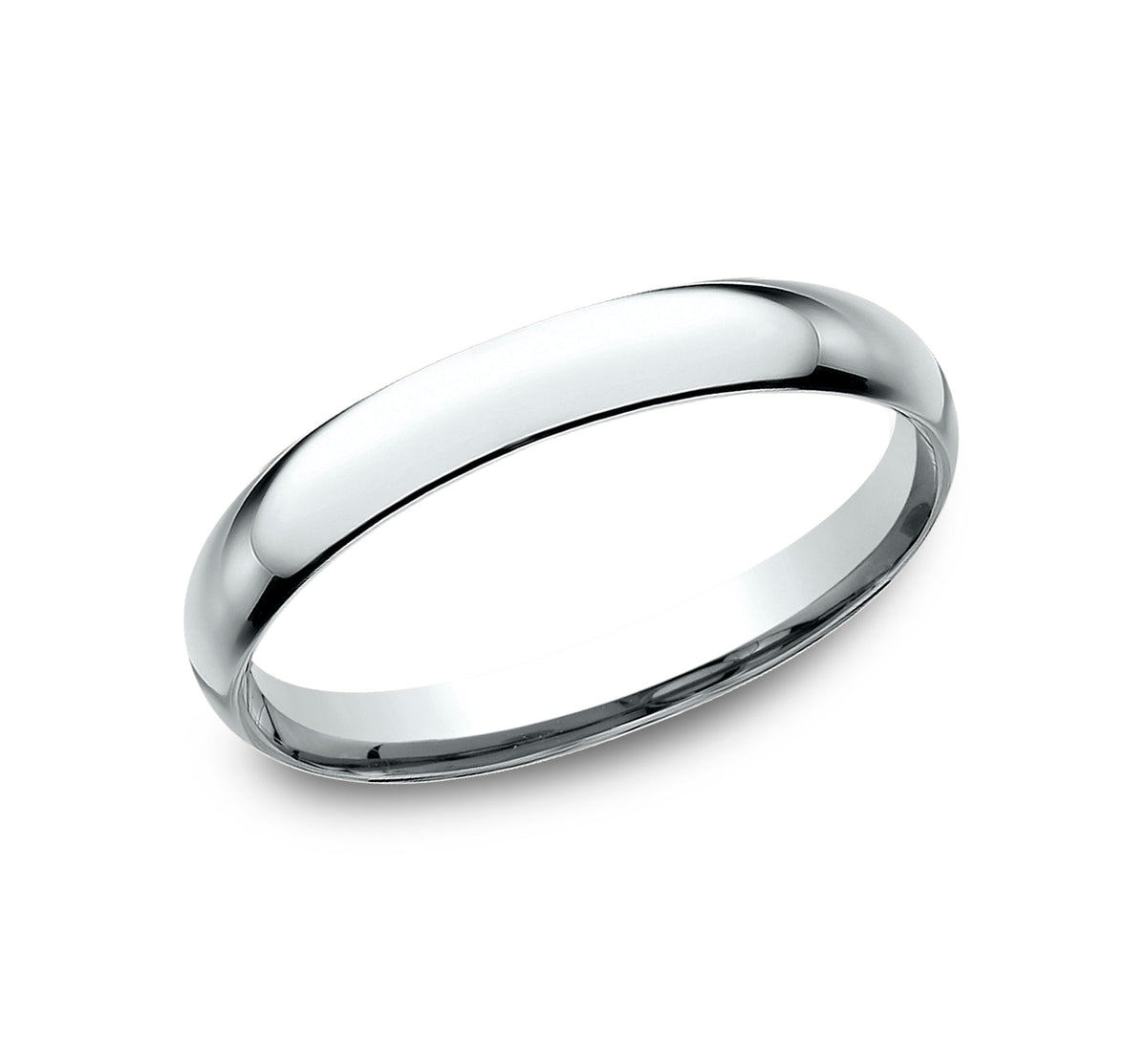 Regular Dome Comfort Fit 2.5mm 14K White Benchmark men's wedding band