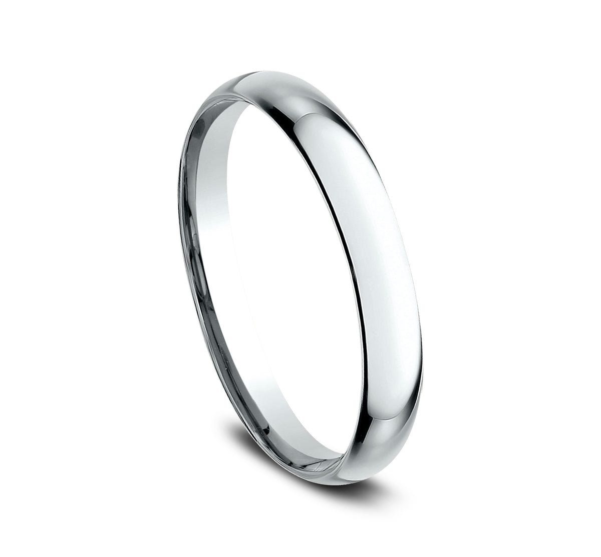 Regular Dome Comfort Fit 2.5mm 14K White Benchmark men's wedding band