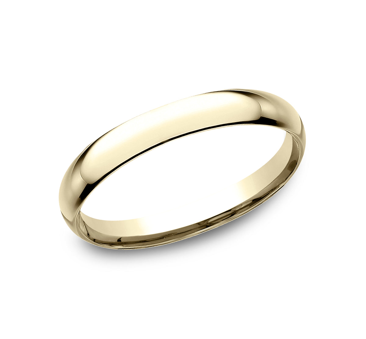 Regular Dome Comfort Fit 2.5mm 14K Yellow Benchmark men's wedding band