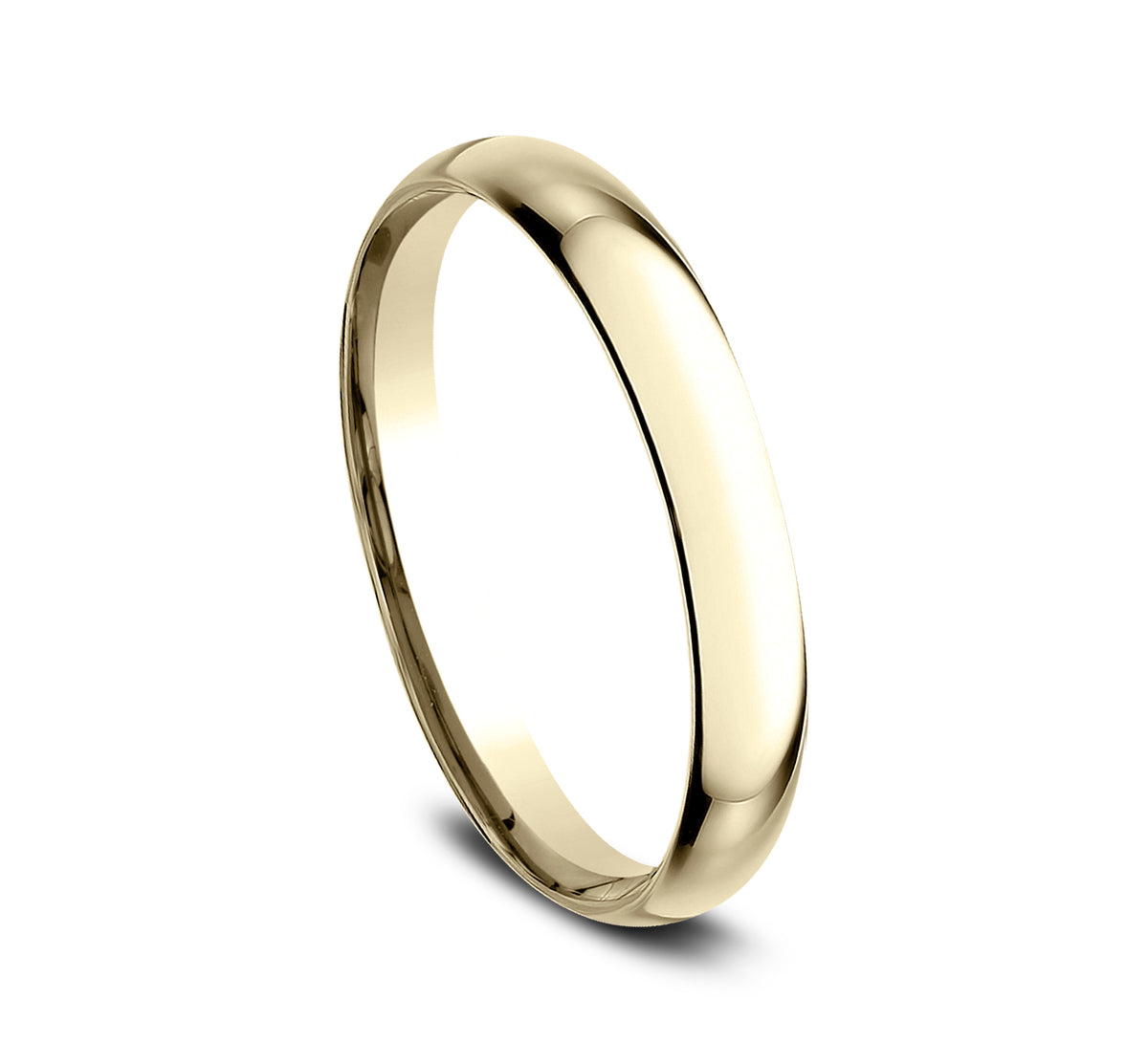 Regular Dome Comfort Fit 2.5mm 14K Yellow Benchmark men's wedding band