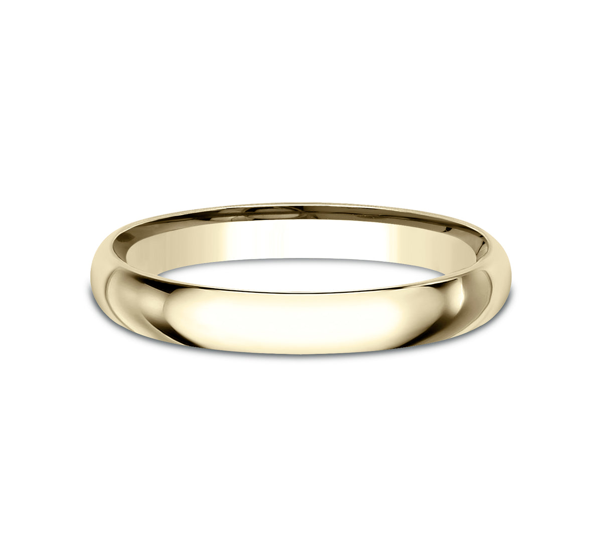 Regular Dome Comfort Fit 2.5mm 14K Yellow Benchmark men's wedding band