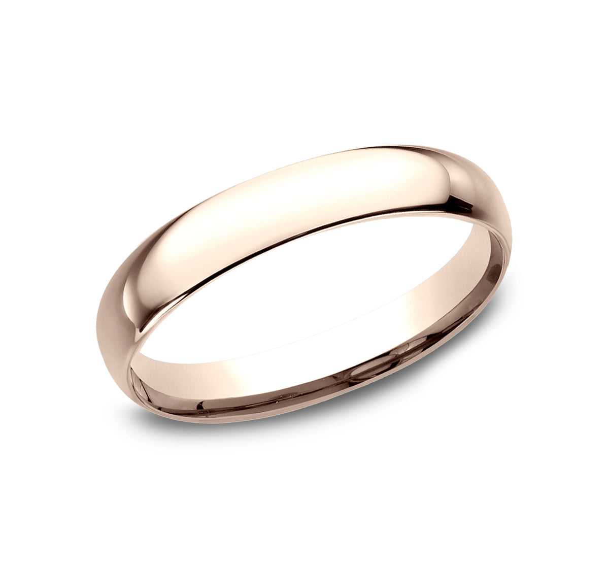 Regular Dome Comfort Fit 3mm 14K Rose Benchmark men's wedding band