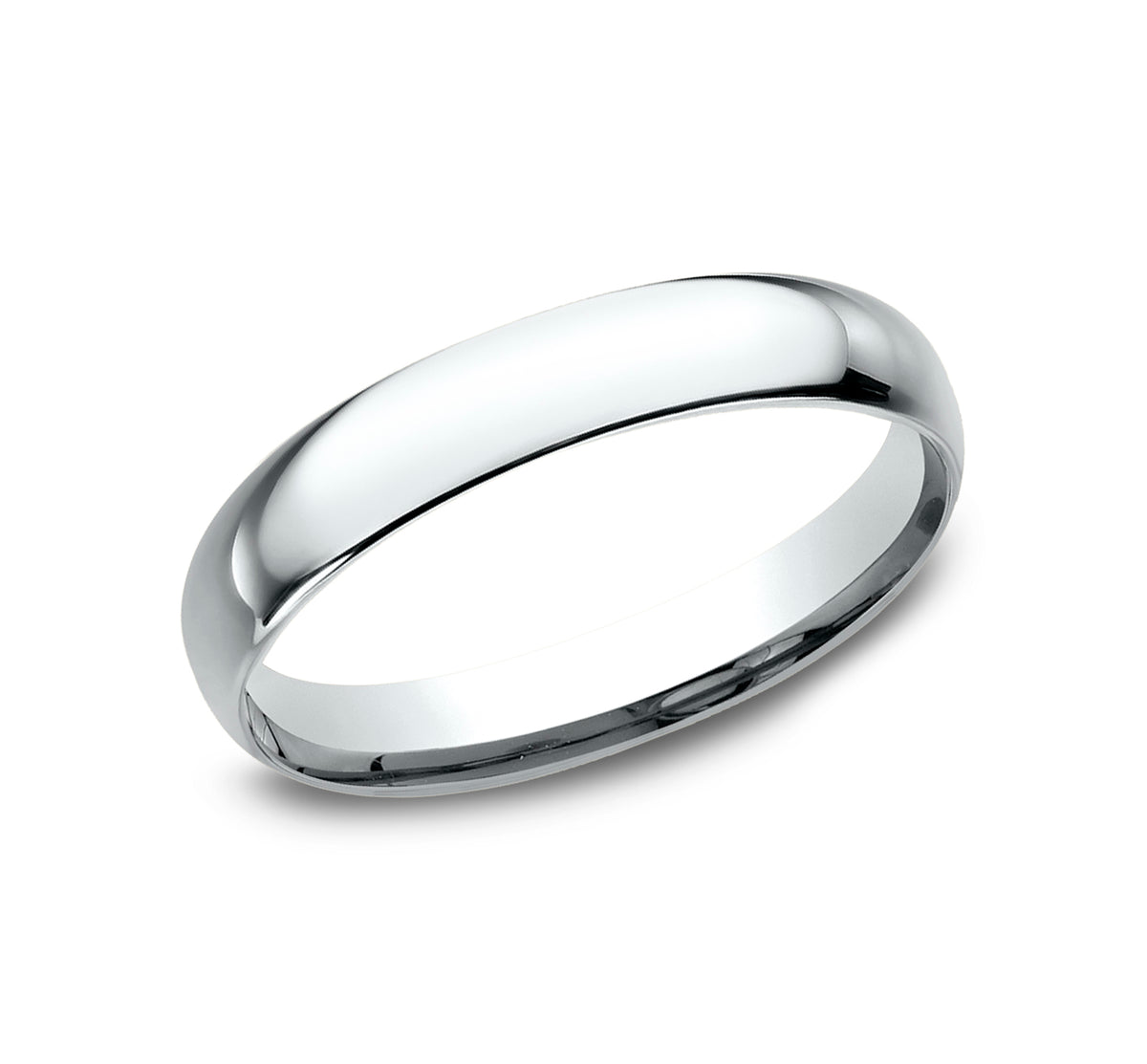 Regular Dome Comfort Fit 3mm 14K White Benchmark men's wedding band
