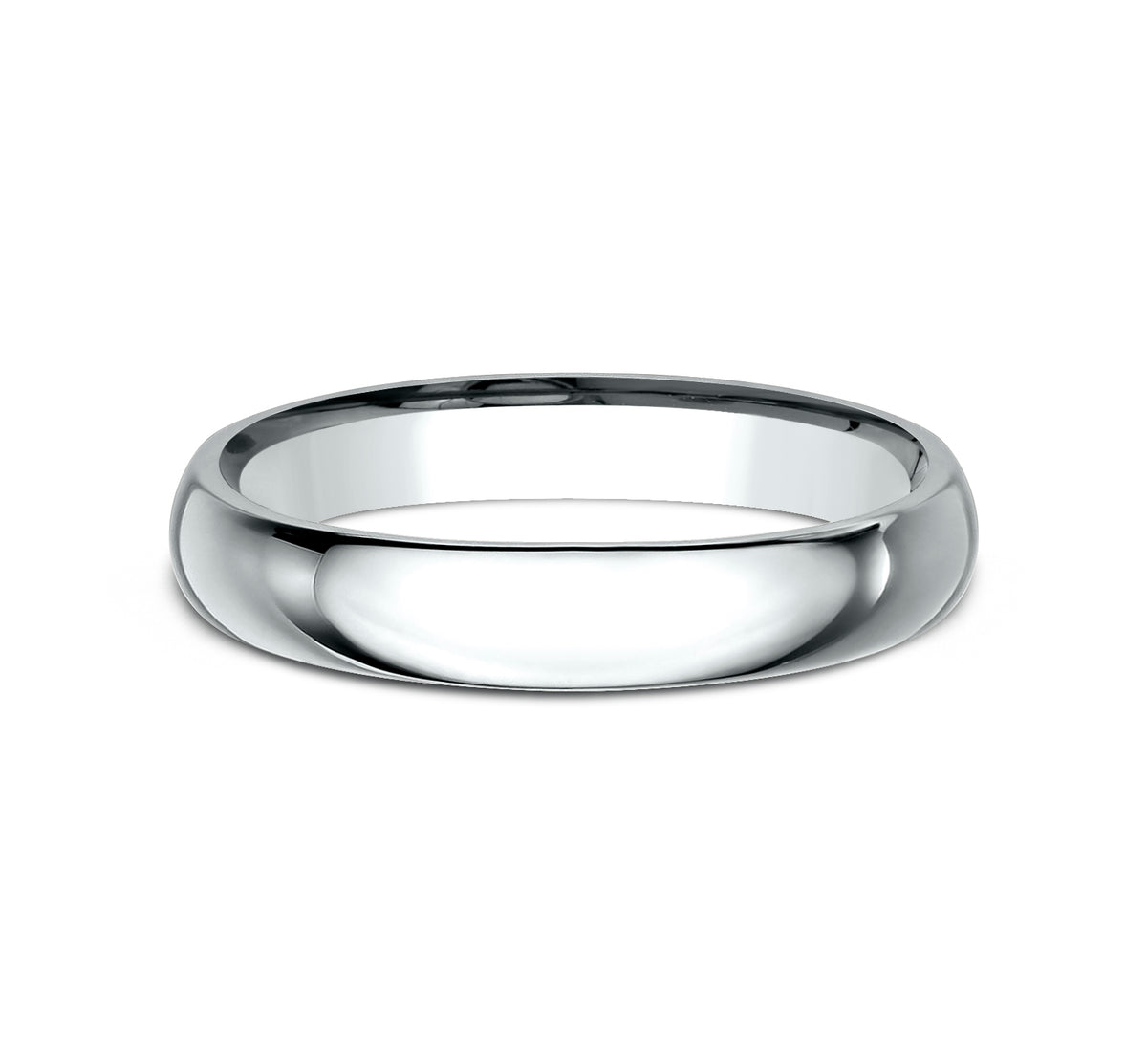 Regular Dome Comfort Fit 3mm 14K White Benchmark men's wedding band