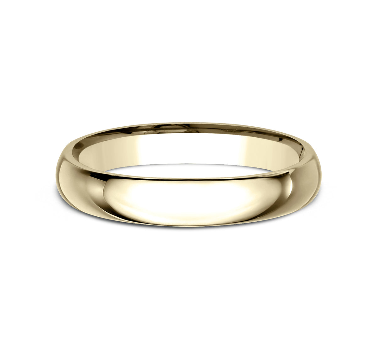 Regular Dome Comfort Fit 3mm 14K Yellow Benchmark men's wedding band